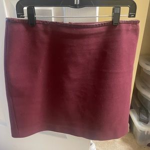 WHBM Burgundy Winter Skirt